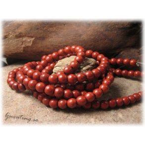 Runda i howlite brun melerad 30-pack ca 6 mm