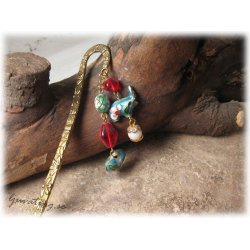 Egendesignat bokmrke med Cloisonneprlor