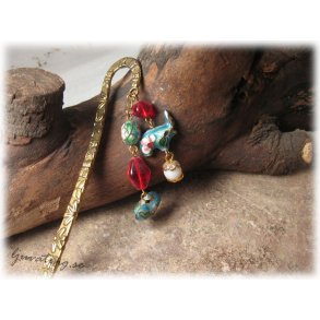 Egendesignat bokmrke med Cloisonneprlor