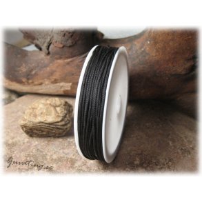 Nylontrd tex. till makrame svart brnnbar ca 1 mm