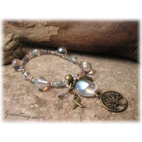 Armband tjeckiska glasprlor och brons