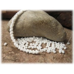 Ceylon vit glansig farfalle prla ca 4x2 mm