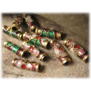 Cloisonne prla brunt rr ca 10x3 mm
