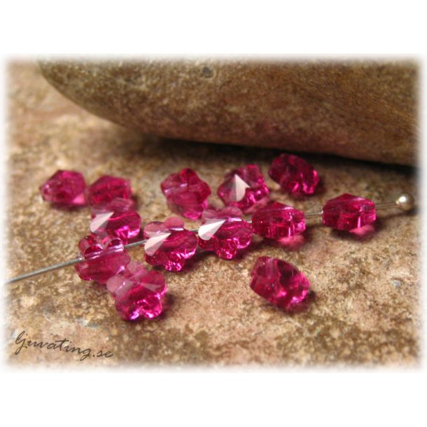 Liten blomma rd fuchsia Swarovski ca 5 mm