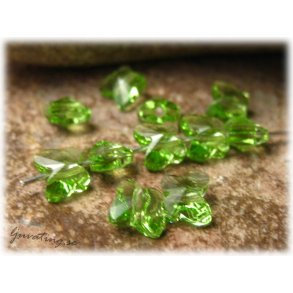 Liten fjril grn peridot Swarovski ca 5 mm