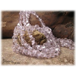 Imitation av Swarowski rosa bicone 10-pack ca 6*6 mm